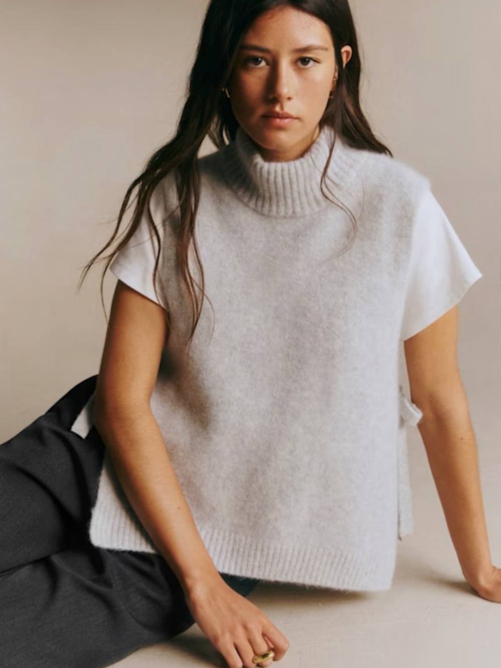 Sezane AXEL JUMPER in Gris Chiné Perle